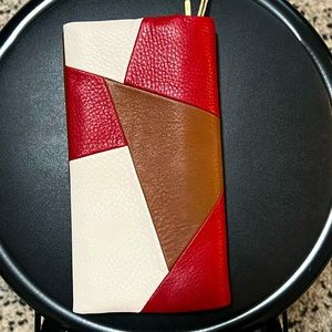 Hobo International KEEN Continental Wallet, Multi Colorblock  NWT